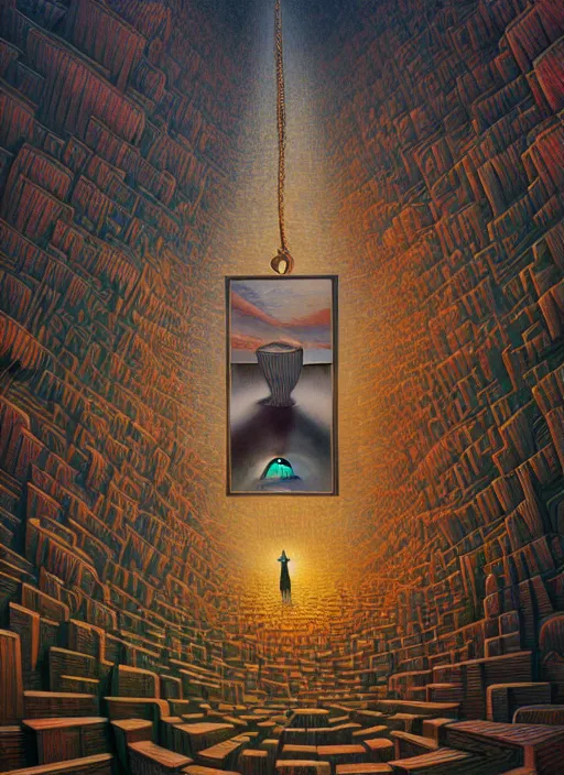 Prompt: hyper detailed 3d render like an Oil painting - Tarot card by Jacek Yerka, Mariusz Lewandowski, Houdini algorithmic generative render, Abstract brush strokes, Masterpiece, Edward Hopper and James Gilleard, Zdzislaw Beksinski, Mark Ryden, Wolfgang Lettl, hints of Yayoi Kasuma, octane render, 8k