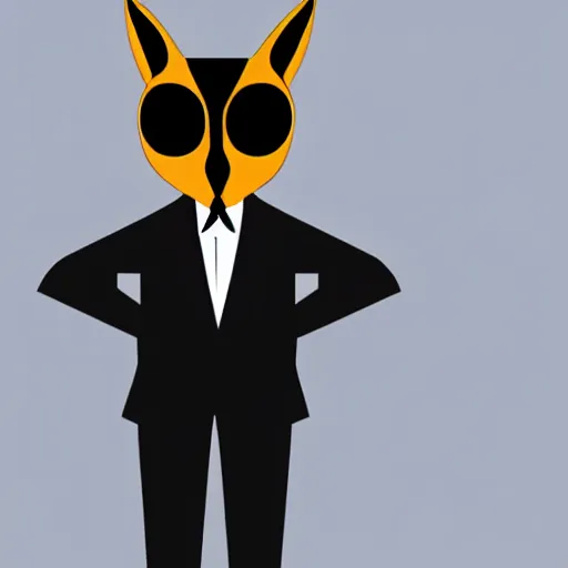 Image similar to spy kangaroo, in a strict suit, like james bond, avatar image, digital art, minimalism