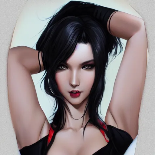 Image similar to woman with black hair by artgerm