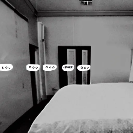 Image similar to security camera footage of ghosts made out of bed sheets