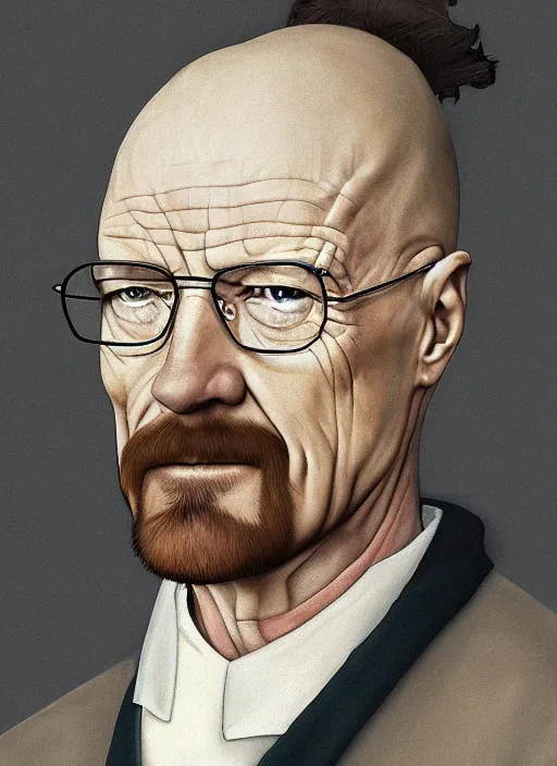 Image similar to walter white by hieronymus bosch, detailed digital art, trending on Artstation