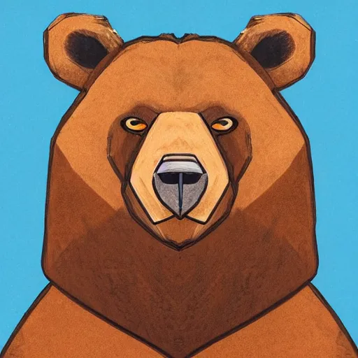 Image similar to a portrait of jerome powell as a bear