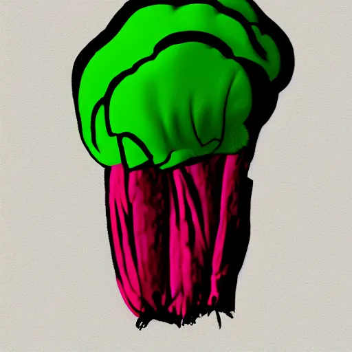 Prompt: a brocolli by andy warhol, digital art, trending on artstation
