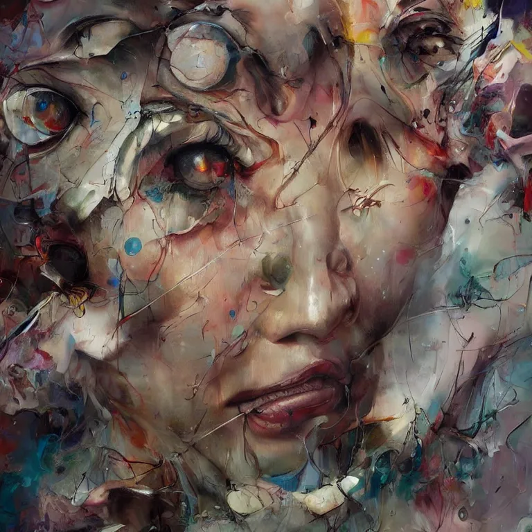 Image similar to million eyes in the style of adrian ghenie, 3 d render, esao andrews, jenny saville, surrealism, dark art by james jean, ross tran