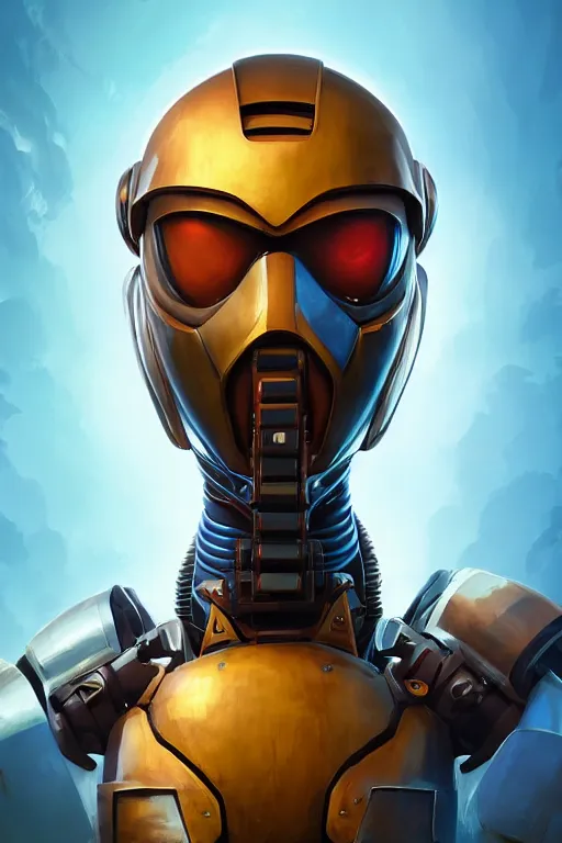 Image similar to epic mask helmet robot ninja portrait stylized as fornite style game design fanart by concept artist gervasio canda, behance hd by jesper ejsing, by rhads, makoto shinkai and lois van baarle, ilya kuvshinov, rossdraws global illumination radiating a glowing aura global illumination ray tracing hdr render in unreal engine 5