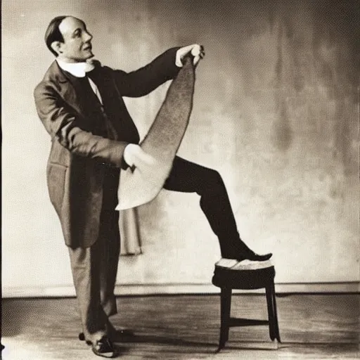 Image similar to Houdini performing a magic trick