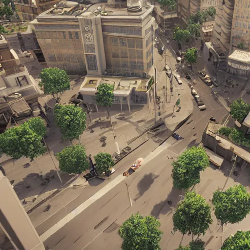 Prompt: antareth city downtown - a photorealisic, cinematic, shadow, responsive, cgi, very details, winner award