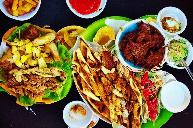 Image similar to very tasty shawarma. close up. food photo award winner. trending on instagram