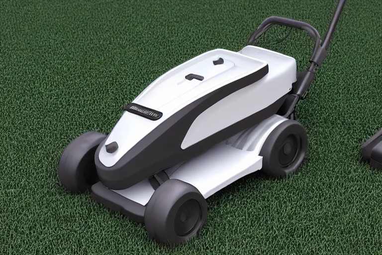 Image similar to cad design of lawnmower, solidworks, partly wireframe, octane render, studio light, 3 5 mm