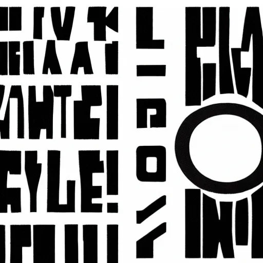 Image similar to black on white typography campaign in style of david rudnick, eric hu, guccimaze, acid, y 2 k, 4 k sharpening,