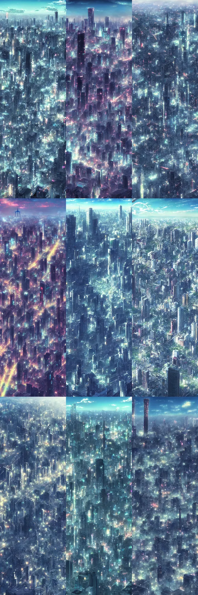 Image similar to a detailed matte painting of near-future Tokyo city from the makoto shinkai anime film kimi no ka wa, a city and highrise buildings, official art, cinematic view, HD wallpaper