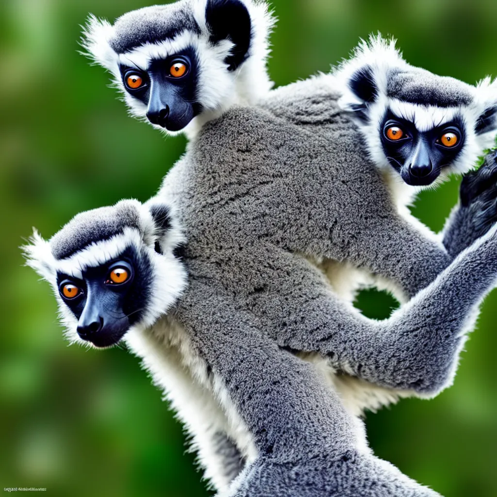 Prompt: a lemur doing an inspiring yoga pose, breathtaking digital art