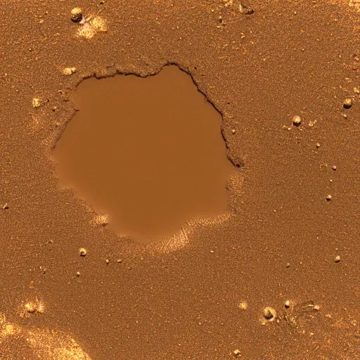 Image similar to photo of the mars surface made of gold dust, credit NASA JPL