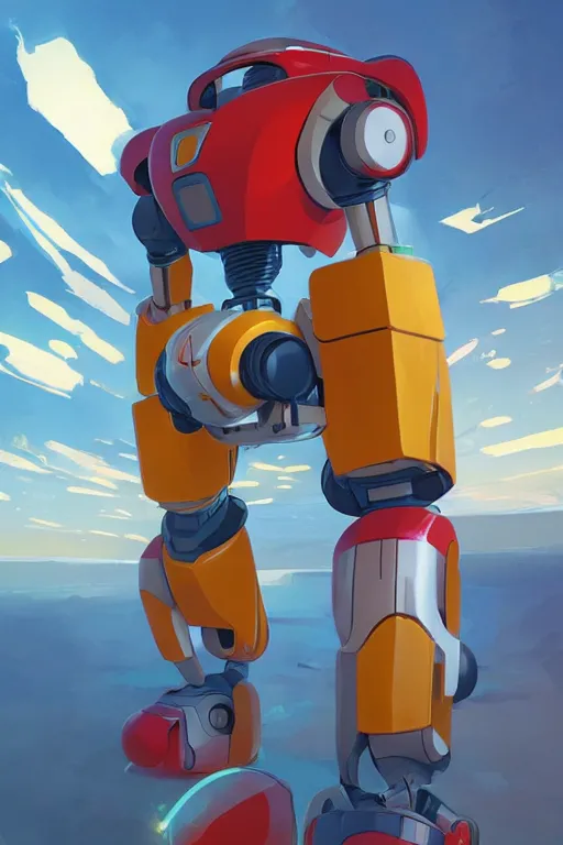 Image similar to metabots medabots medarotto medarot robot minimalist comics, behance hd by jesper ejsing, by rhads, makoto shinkai and lois van baarle, ilya kuvshinov, rossdraws global illumination ray tracing hdr radiating a glowing aura