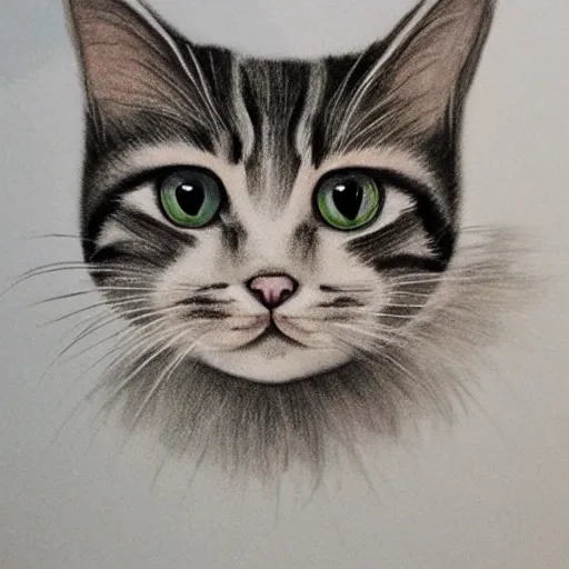 Image similar to draw of a cute cat