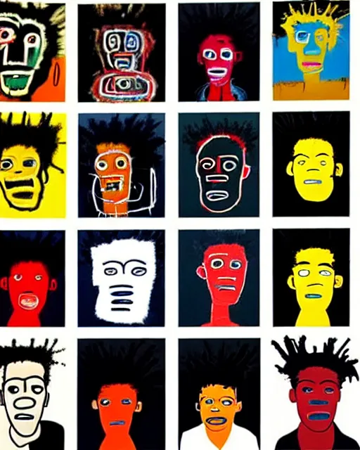 Prompt: portraits by jean - michel basquiat