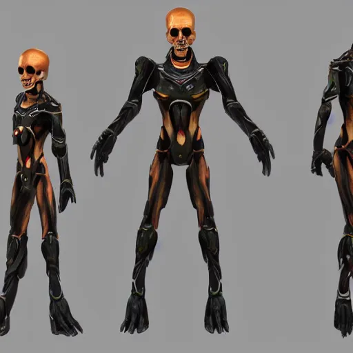 Image similar to average terran, humanoid, had slender limbs, hairless skull, high forehead, artstation