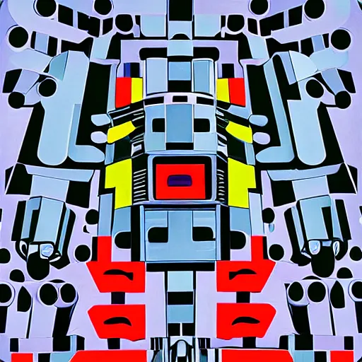 Image similar to combat mecha by victor vasarely, romas kukalis