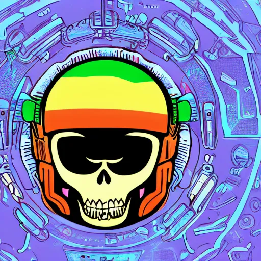 Prompt: in the style of max prentis and deathburger and laurie greasley a logo of spaceship, highly detailed, colourful, 8k wallpaper