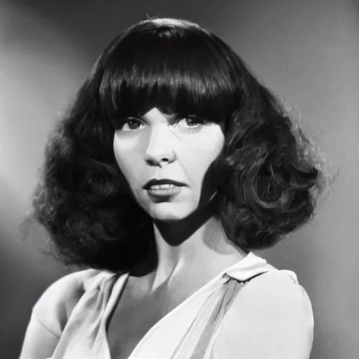 Prompt: a feminine young woman, the daughter of Don Adams and Barbara Feldon