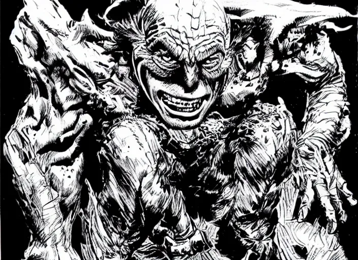 Image similar to green goblin illustration by mike ploog