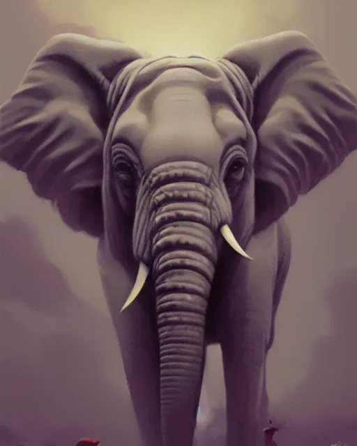 Prompt: highly detailed vfx portrait of a character of an elephant stephen bliss, chalk, unrealengine, greg rutkowski, loish, rhads, beeple, chalk, makoto shinkai and lois van baarle, ilya kuvshinov, rossdraws, tom bagshaw, basil gogos