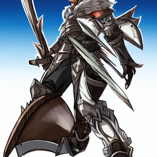 monster hunter, armor, crossbow, man, anime style, Stable Diffusion