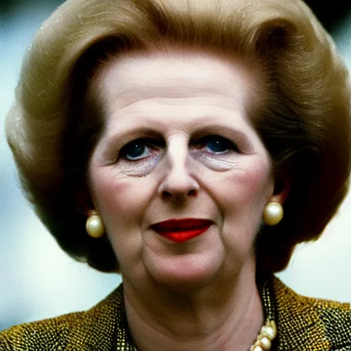 Image similar to margaret thatcher on a rainy day