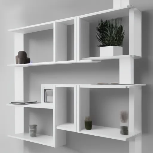 Image similar to white zen clean modern minimalist shelf