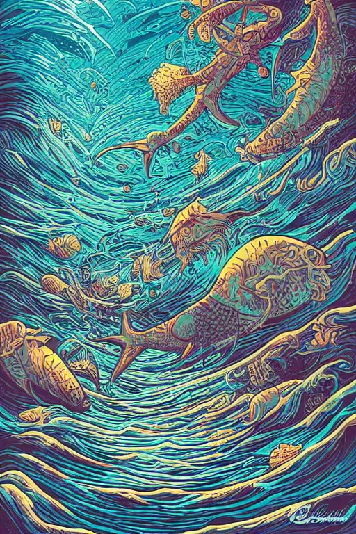 Image similar to the sea by dan mumford