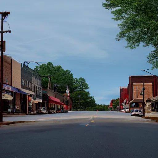 Prompt: promotional photo of Cullman, Alabama, award winning photo, artstation, cinematic, 8k quality,