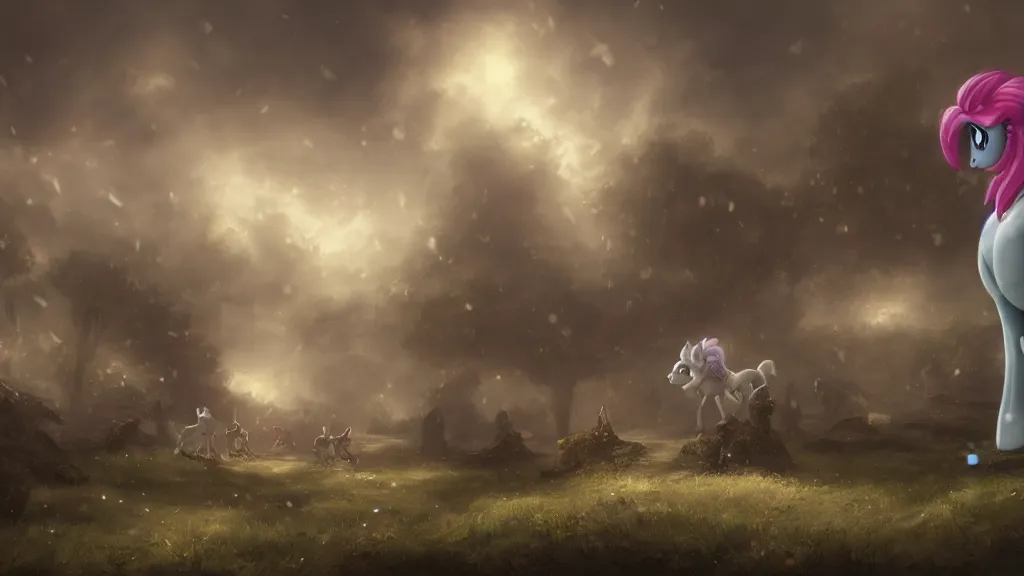 Prompt: my little pony spiders. andreas achenbach, artgerm, mikko lagerstedt, zack snyder 3 8 4 0 x 2 1 6 0