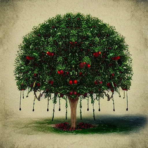 Prompt: a strawberry tree, trending on artstation, HDR, Instagram photo