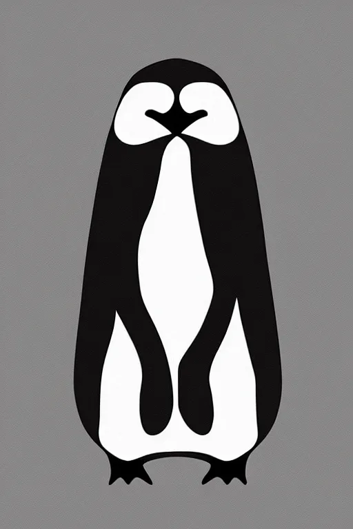 Prompt: minimalist boho style art of penguin, illustration, vector art