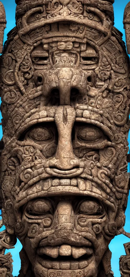 Prompt: portrait of mayan gods, octane render, photorealism, highly detailed, hdr, 8 k, complex 3 d render, hyper detailed, ultra sharp