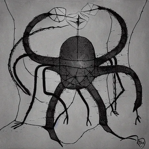 Image similar to transparent unique 8 legged mountain range curve loon atom bomb trumpet urn, by paul klee and esao andrews and evard munch, art on instagram, charcoal drawing, seapunk