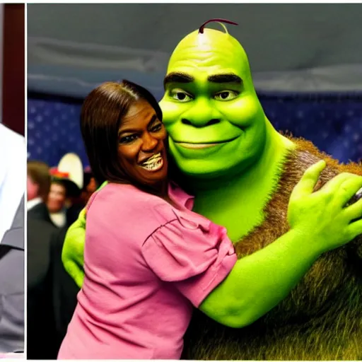 Image similar to shrek obama