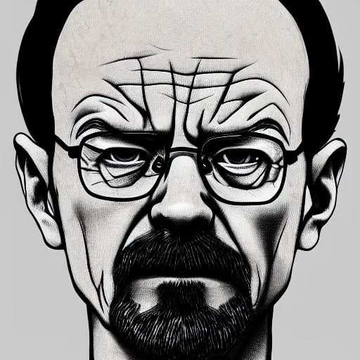 Image similar to walter white as a death note shinigami, mid portrait, high quality, trending on artstation, 4 k