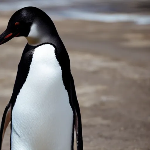 Image similar to photo of a penguin in a nun’s habit