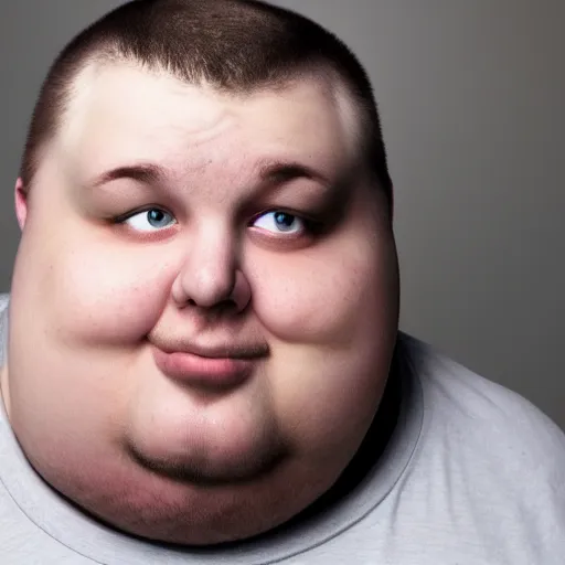 Image similar to wierd obese man, face