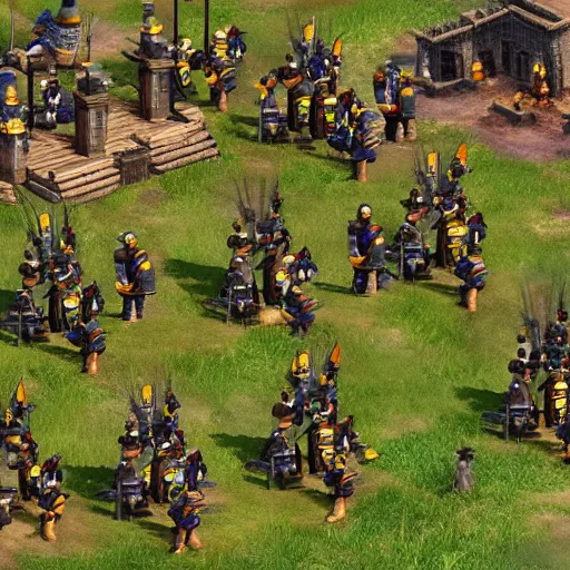 Prompt: age of empires 3, an army of minions