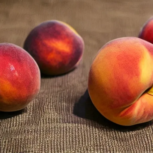 Prompt: a juicy ripe peach wearing a thong