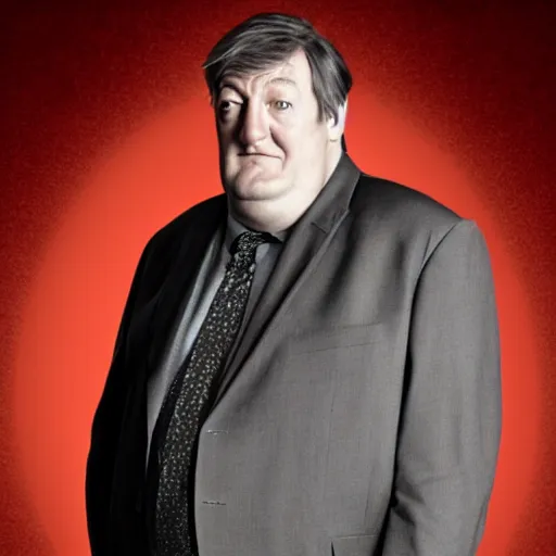 Prompt: stephen fry but extremely fat, overweight man