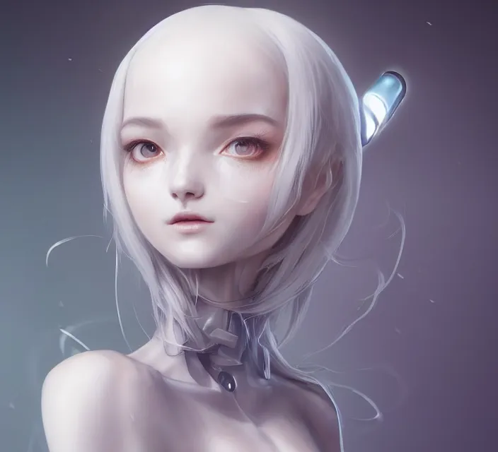 Prompt: cute anthropomorphic cpu by charlie bowater and anna dittmann and artgerm and clemens ascher, portrait, intricate, elegant, silver mist, product shot, macro, symmetrical face, highly detailed, dramatic lighting, sharp focus, octane render, trending on artstation, artstationhd, artstationhq, unreal engine, 4 k, 8 k