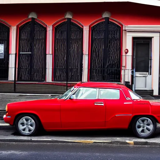 Image similar to red car kills human