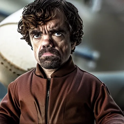 Image similar to peter dinklage as a kamikaze pilot, hd, 4 k, detailed, 1 9 4 2