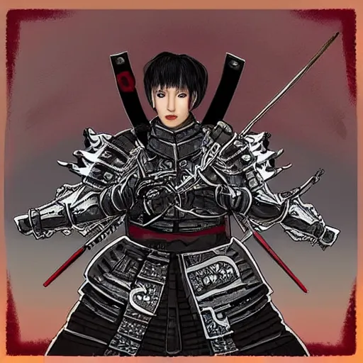 Image similar to “K-pop star Changbin as a samurai warrior, armored, digital art, award winning”