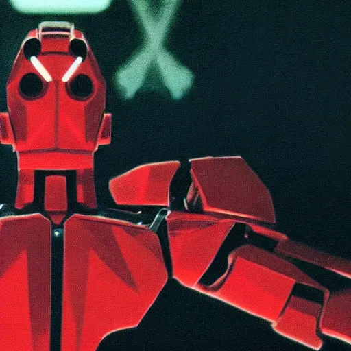 Image similar to movie still of a cyborg evangelion, cinematic composition, cinematic light, warm lighting criterion collection, by edgar wright