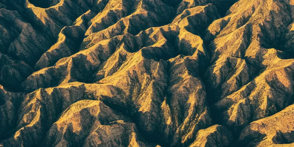 Image similar to drone shot photo of a landscape with mountains an canyons, wallpaper, very very wide shot, warm, national geographic, award landscape photography, professional landscape photography, sunny, day time, beautiful
