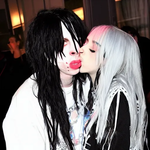 Image similar to billie eilish kissing with jeff the killer